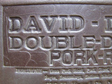 Load image into Gallery viewer, DAVID DAVIES DOUBLE D BRAND PORK ROLL Columbus Ohio Old Advertising Panel Sign
