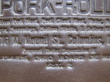 Load image into Gallery viewer, DAVID DAVIES DOUBLE D BRAND PORK ROLL Columbus Ohio Old Advertising Panel Sign
