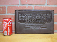 Load image into Gallery viewer, DAVID DAVIES DOUBLE D BRAND PORK ROLL Columbus Ohio Old Advertising Panel Sign
