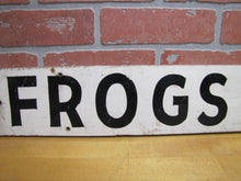 Load image into Gallery viewer, FROG LEGS Folk Art Wooden Restaurant Boardwalk Food Vintage Advertising Sign
