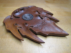 THE CALVARY SCHOOL MASTER OF THE HORSE Old Wooden Plaque Sign with Medallion