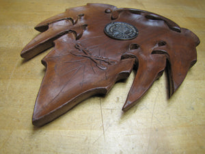 THE CALVARY SCHOOL MASTER OF THE HORSE Old Wooden Plaque Sign with Medallion