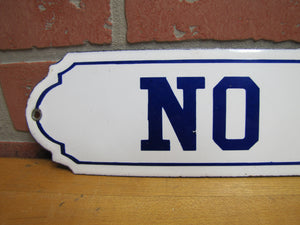 NO SMOKING Original Old Porcelain Sign Subway Railroad Mine Gas Station Shop Ad