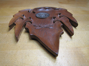 THE CALVARY SCHOOL MASTER OF THE HORSE Old Wooden Plaque Sign with Medallion