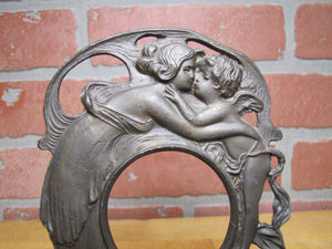 Cupid & Psyche Antique Victorian Decorative Arts Pocket Watch Display Holder