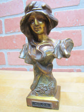 Load image into Gallery viewer, HILDA Antique Art Nouveau Beautiful Maiden Decorative Arts Statue Bust
