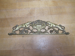 Tiger Jaguar Big Cat Antique Ornate Decorative Arts Figural Hardware Element