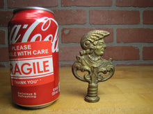Load image into Gallery viewer, Gladiator Warrior Mans Bust Old Brass Decorative Arts Figural Finial Hardware
