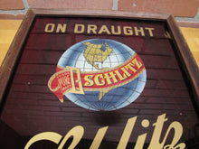 Load image into Gallery viewer, SCHLITZ ON DRAUGHT Old Reverse on Glass Sign Pre-Prohibition Beer Advertising

