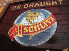 Load image into Gallery viewer, SCHLITZ ON DRAUGHT Old Reverse on Glass Sign Pre-Prohibition Beer Advertising

