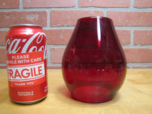 Load image into Gallery viewer, B&amp;M RR BOSTON MAINE Railroad Lantern Light Lamp Deep Red Embossed Glass Globe
