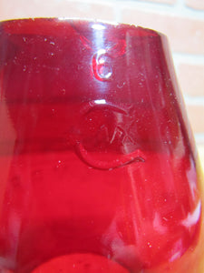 B&M RR BOSTON MAINE Railroad Lantern Light Lamp Deep Red Embossed Glass Globe