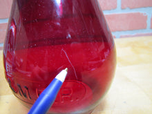 Load image into Gallery viewer, B&amp;M RR BOSTON MAINE Railroad Lantern Light Lamp Deep Red Embossed Glass Globe
