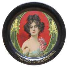 Load image into Gallery viewer, c1903 C M KESTER UNDERTAKER PICTURE FRAMING SOUTH SHARON PA Advertising Tip Tray
