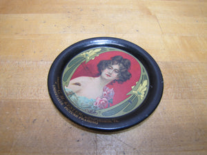 c1903 C M KESTER UNDERTAKER PICTURE FRAMING SOUTH SHARON PA Advertising Tip Tray