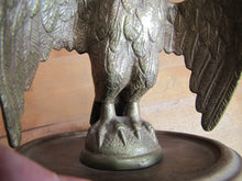 Load image into Gallery viewer, EAGLE Old Figural Bird Topper Finial Wooden Base Ornate Decorative Arts Statue
