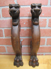 Load image into Gallery viewer, Gargoyle Monster Griffin Beasts Devil Dogs Antique Wooden Salvage Hardware
