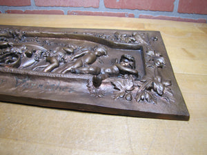MURPHY VARNISHES 19c Victorian Advertising Plaque Sign Exquisite Cherubs Ornate