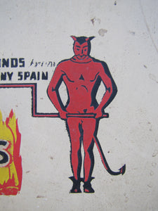 DOUBLE KAY KK NUT SHOP DEVILS TURNING SIZZLING BARBECUED NUTS Old WF Expo Sign