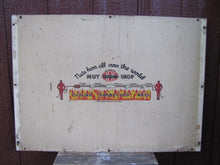 Load image into Gallery viewer, DOUBLE KAY KK NUT SHOP DEVILS TURNING SIZZLING BARBECUED NUTS Old WF Expo Sign
