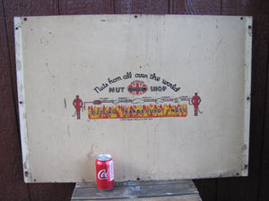 DOUBLE KAY KK NUT SHOP DEVILS TURNING SIZZLING BARBECUED NUTS Old WF Expo Sign