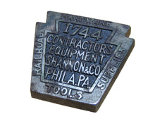 Load image into Gallery viewer, SHANNON &amp; CO PHILA PA CONTRACTORS EQUIPMENT RAILROAD HARDWARE TOOLS Paperweight
