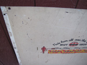 DOUBLE KAY KK NUT SHOP DEVILS TURNING SIZZLING BARBECUED NUTS Old WF Expo Sign
