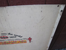 Load image into Gallery viewer, DOUBLE KAY KK NUT SHOP DEVILS TURNING SIZZLING BARBECUED NUTS Old WF Expo Sign
