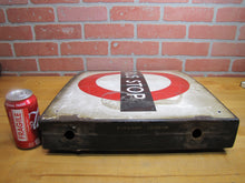 Load image into Gallery viewer, BUS STOP Original Old Porcelain Double Sided Sign Burnham London Transporation
