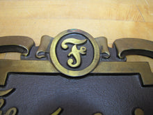 Load image into Gallery viewer, The FLORSHEIM SHOE Old Brass Department Store Display Advertising Sign Embossed
