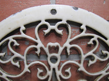 Load image into Gallery viewer, Antique Decorative Arts Victorian Vent Cover Grate Porcelain Over Cast Iron
