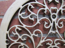 Load image into Gallery viewer, Antique Decorative Arts Victorian Vent Cover Grate Porcelain Over Cast Iron
