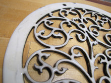 Load image into Gallery viewer, Antique Decorative Arts Victorian Vent Cover Grate Porcelain Over Cast Iron
