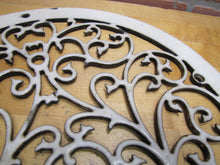 Load image into Gallery viewer, Antique Decorative Arts Victorian Vent Cover Grate Porcelain Over Cast Iron
