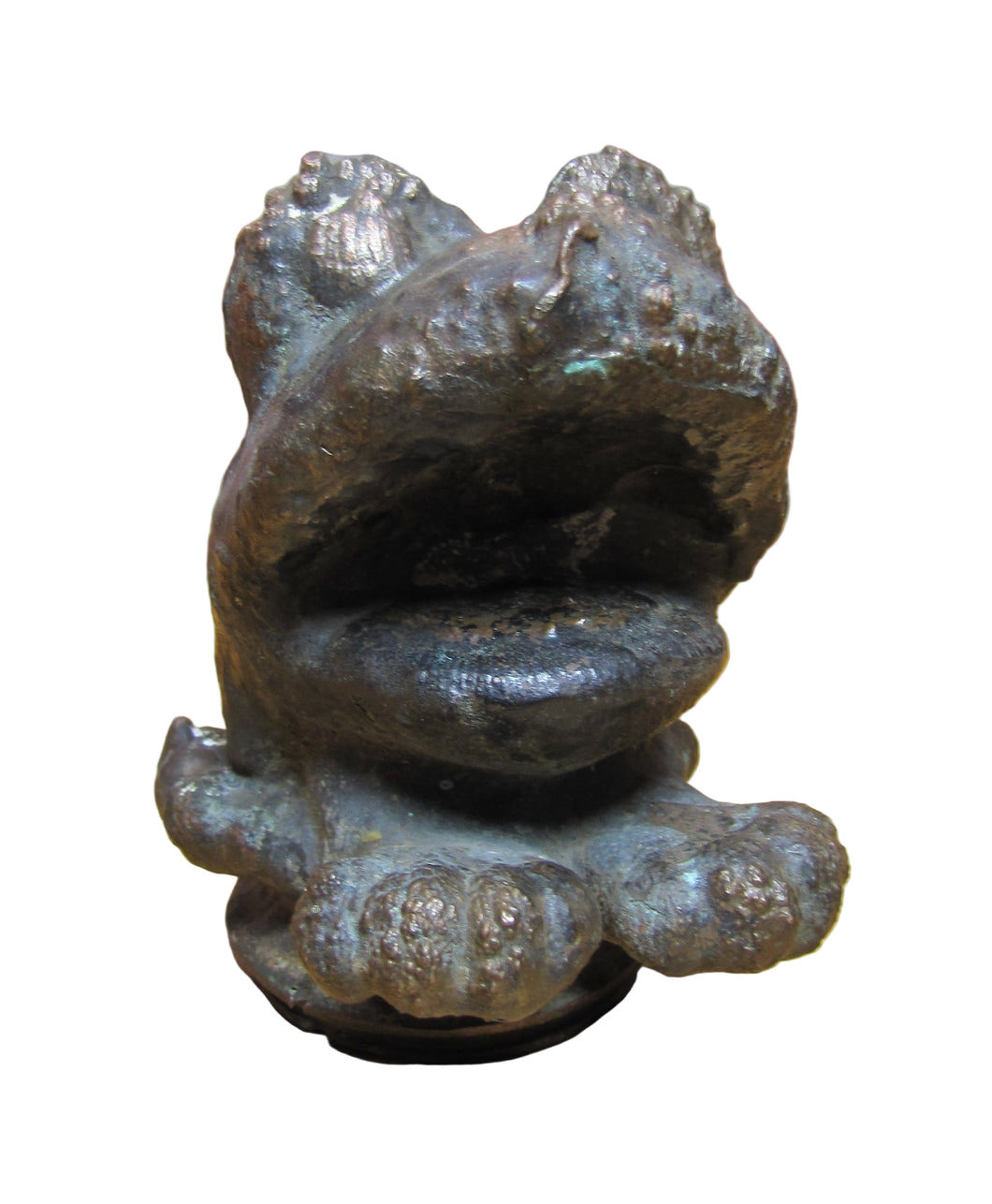 EASTERN MOULDED PROD CONN FROG Old Cast Metal Bronze Squeeky Toy Industrial Mold