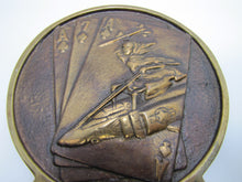 Load image into Gallery viewer, VF-171 UNITED STATES NAVY Old Brass Plaque Sign Fighter Squadron Cards Missile
