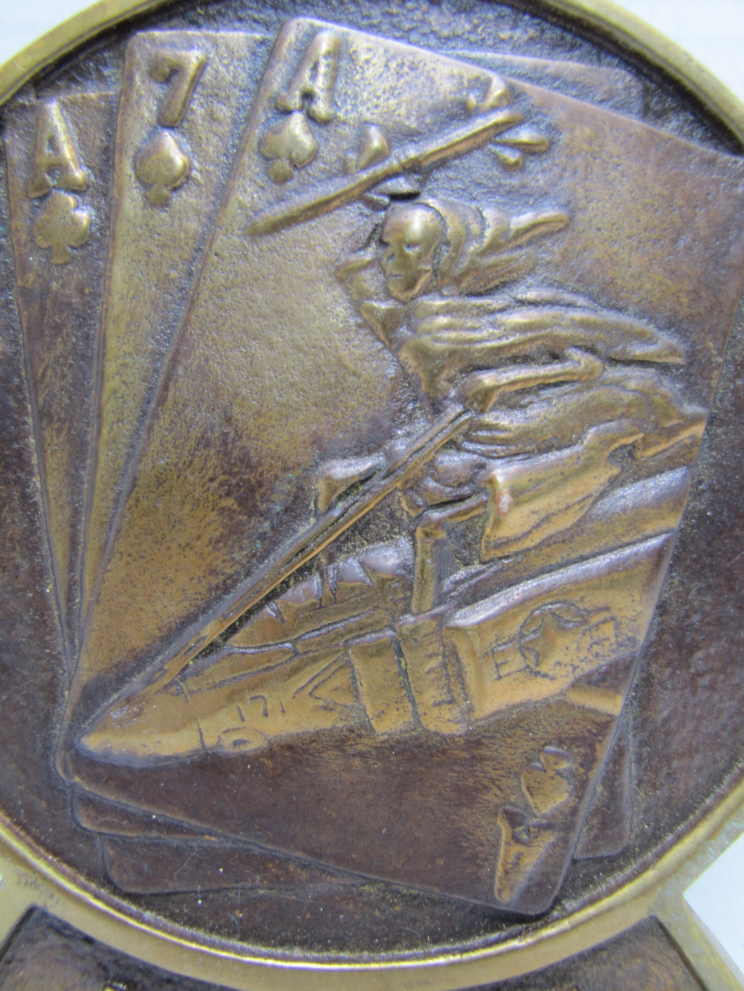 VF-171 UNITED STATES NAVY Old Brass Plaque Sign Fighter Squadron Cards Missile