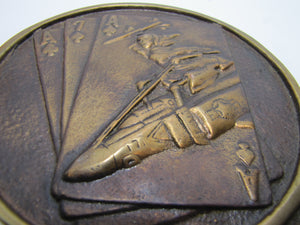VF-171 UNITED STATES NAVY Old Brass Plaque Sign Fighter Squadron Cards Missile