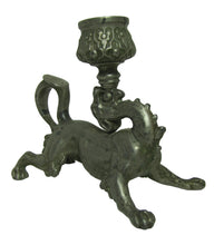 Load image into Gallery viewer, Beast Monster Antique Figural Chamberstick Candlestick Meriden Co Silver Plate

