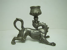 Load image into Gallery viewer, Beast Monster Antique Figural Chamberstick Candlestick Meriden Co Silver Plate
