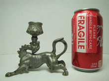 Load image into Gallery viewer, Beast Monster Antique Figural Chamberstick Candlestick Meriden Co Silver Plate
