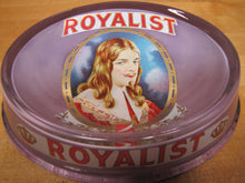 Load image into Gallery viewer, ROYALIST Antique CIGAR Advertising Glass Change Receiver Tray BRUNHOFF MFG OHIO
