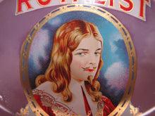 Load image into Gallery viewer, ROYALIST Antique CIGAR Advertising Glass Change Receiver Tray BRUNHOFF MFG OHIO
