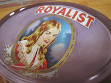 Load image into Gallery viewer, ROYALIST Antique CIGAR Advertising Glass Change Receiver Tray BRUNHOFF MFG OHIO
