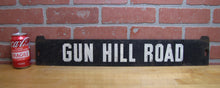 Load image into Gallery viewer, GUN HILL ROAD Orig Old Double Sided Metal Subway Street Stop Sign Bronx New York
