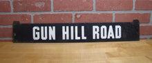 Load image into Gallery viewer, GUN HILL ROAD Orig Old Double Sided Metal Subway Street Stop Sign Bronx New York
