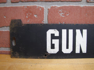 GUN HILL ROAD Orig Old Double Sided Metal Subway Street Stop Sign Bronx New York