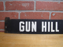 Load image into Gallery viewer, GUN HILL ROAD Orig Old Double Sided Metal Subway Street Stop Sign Bronx New York
