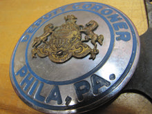 Load image into Gallery viewer, DEPUTY CORONER PHILA PA Old Auto Truck Badge Plate Topper Ad Sign Philadelphia
