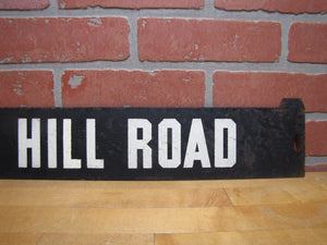 GUN HILL ROAD Orig Old Double Sided Metal Subway Street Stop Sign Bronx New York